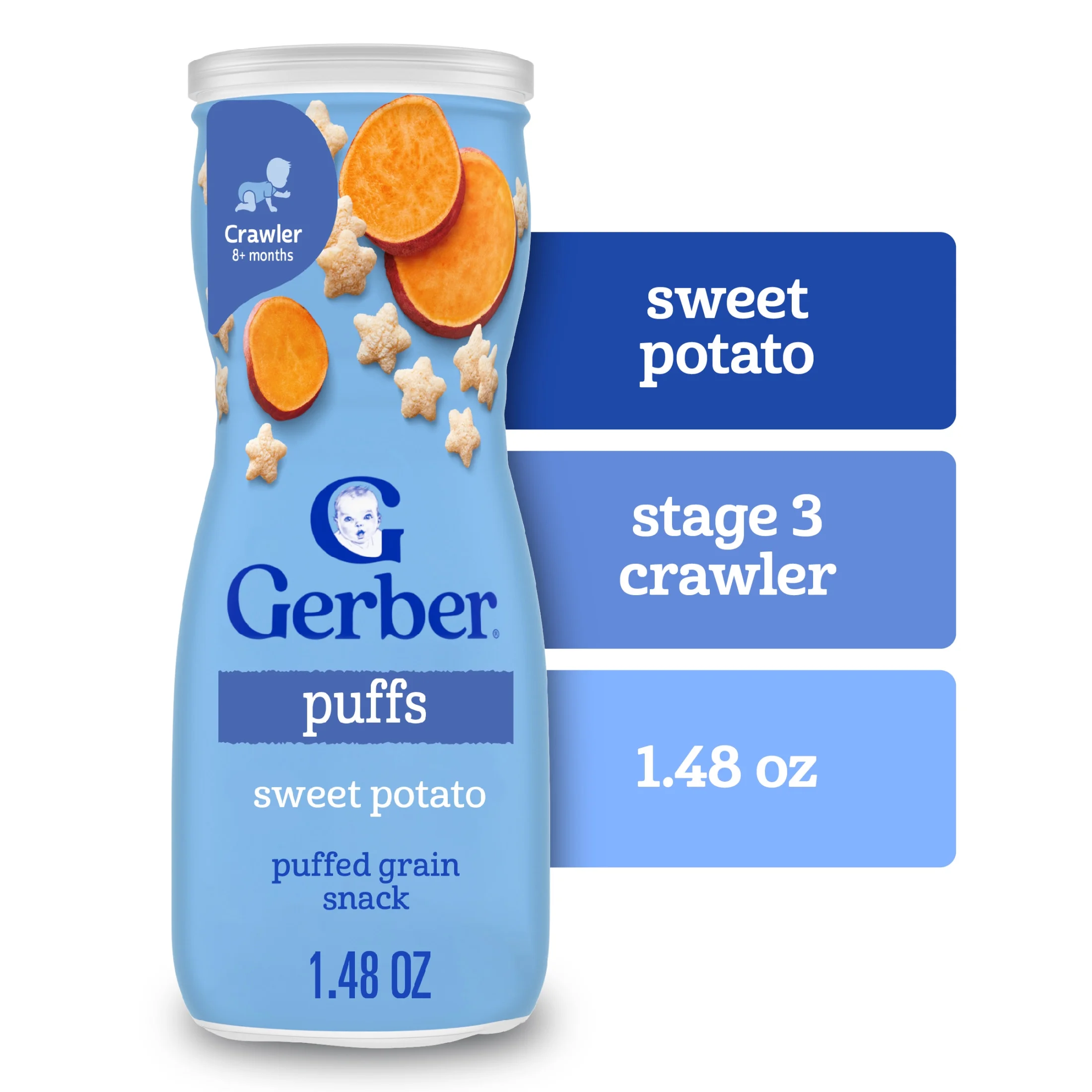 GERBER Grain & Grow Sweet Potato Puffs 42GM