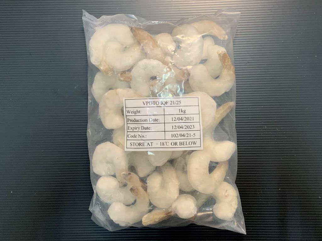 VIETNAM Frozen IQF Tiger Prawn Tail On 21/25 1kg