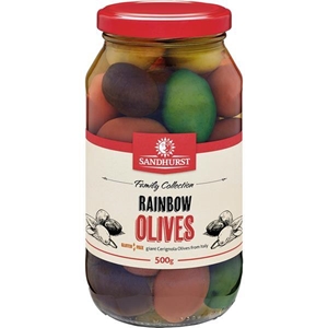 SANDHURST Rainbow Olives 500GM