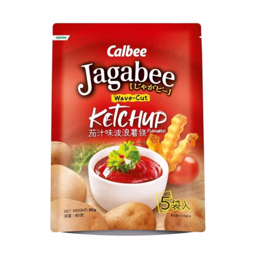 CALBEE Jagabee Wave Cut Ketchup Stick 80GM