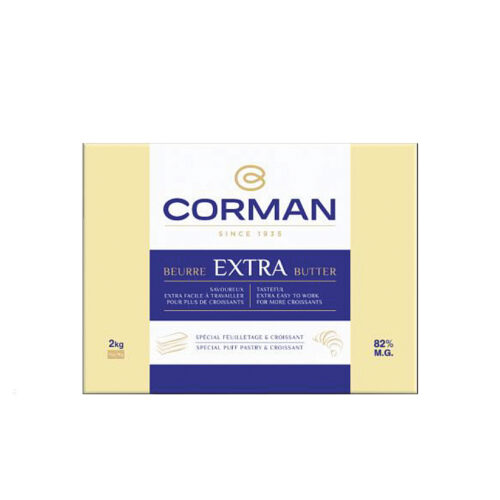 CORMAN Extra Butter Sheet Unsalted 82% Fat 2KG