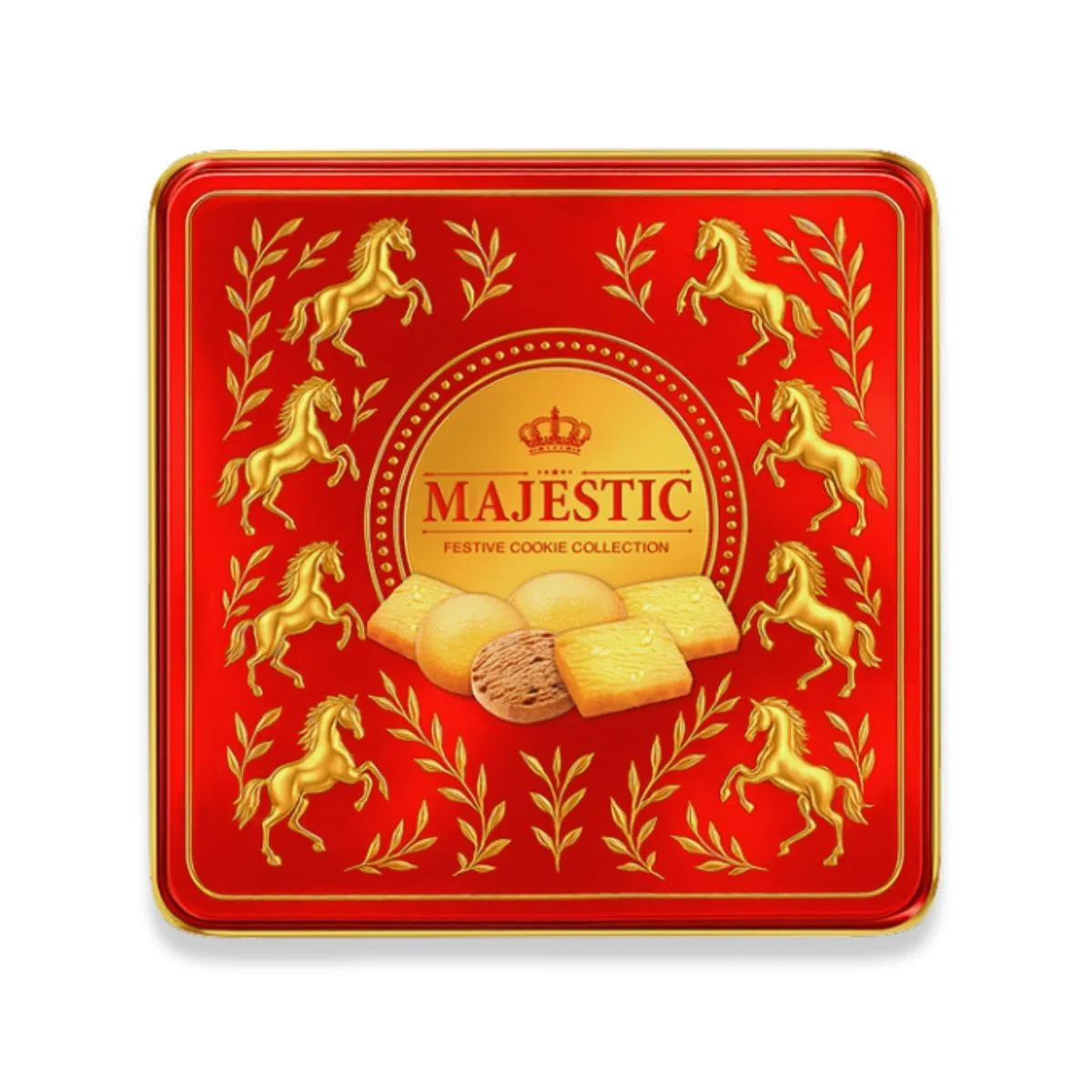 RICHY Majectic Butter Cookies Assortment Red Can 546GM