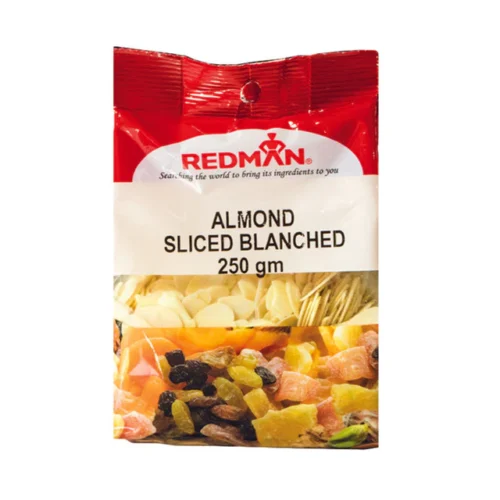 REDMAN Almond Sliced Blanched Skin Off 250GM