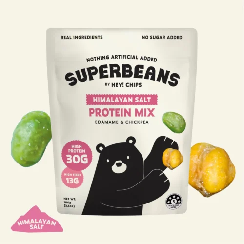 HEY!CHIPS Superbeans Himalayan Salt Protein Mix Edamame & Chickpea 100GM