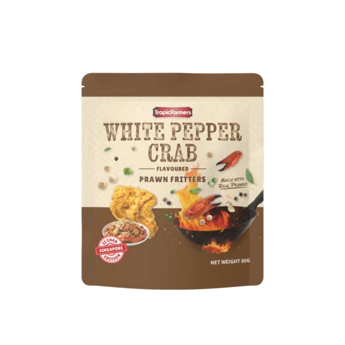 TROPIC FARMERS White Pepper Crab Flavoured Prawn Fritters 80GM