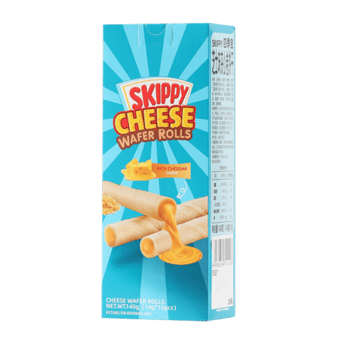 SKIPPY CHEESE WAFER ROLLS 10S 140GM