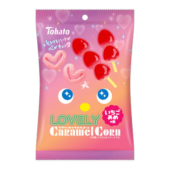 TOHATO Caramel Corn Strawberry Candy 43GM