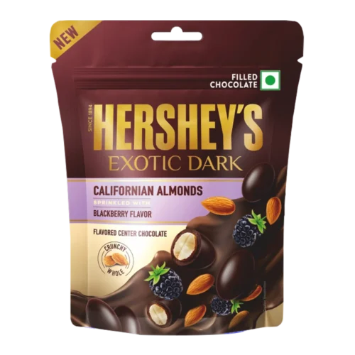 HERSHEY'S Exotic Dark Californian Almonds Blackberry Flavor 82.5GM