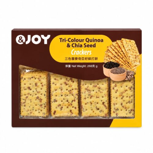 &JOY Tri-colour Quinoa & Chia Seed Crackers 288GM
